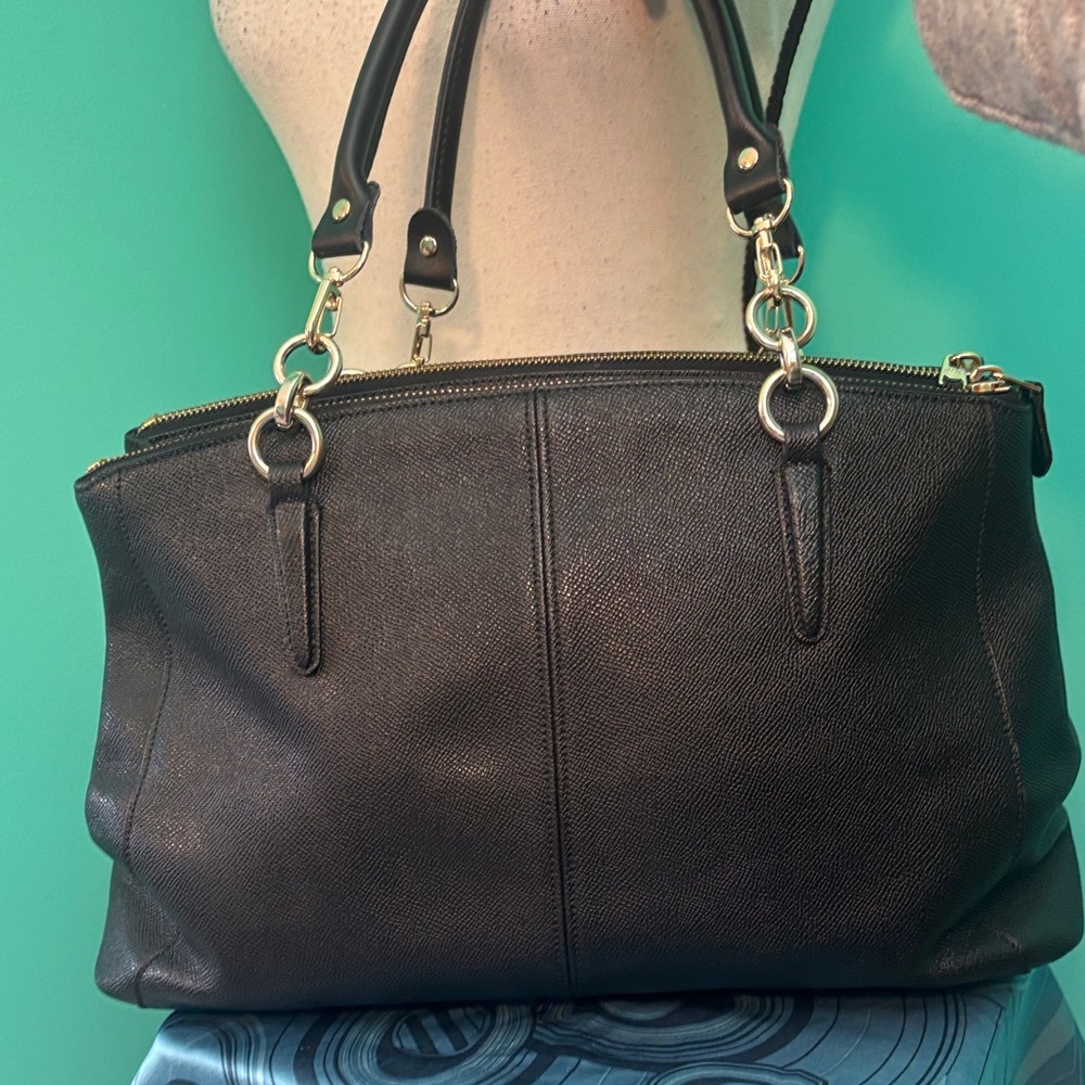 Coach Christie Black pebble Leather Shoulder Bag - Picture 5 of 15